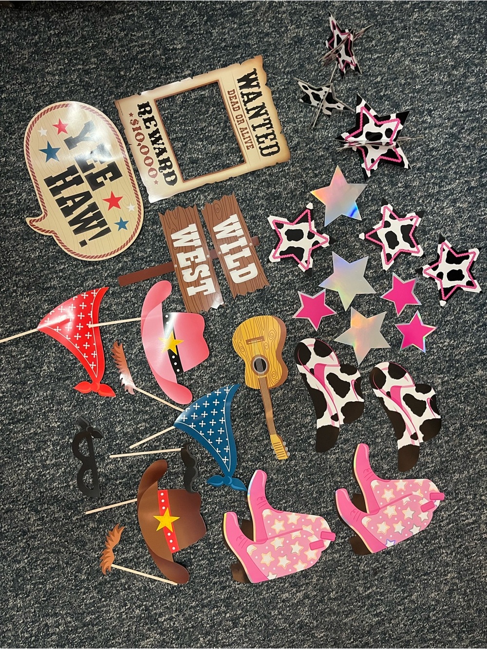 Wild West Party Decoration and Photo Props Set